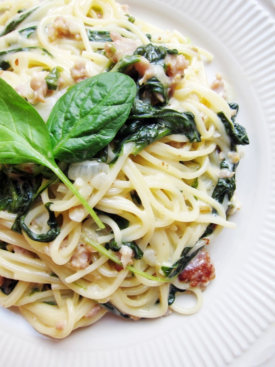 Sausage and Spinach Pasta 4
