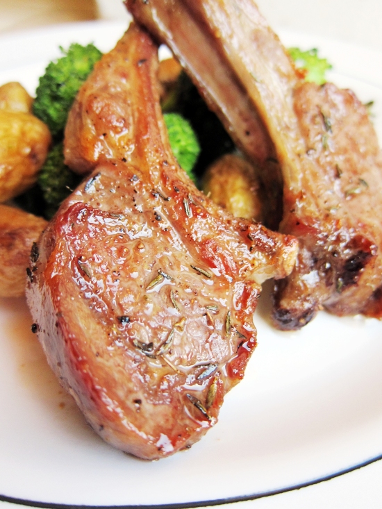 Broiled Lamb Chops with Roasted Potatoes and Broccoli  2