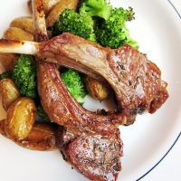 Broiled Lamb Chops with Roasted Potatoes and Broccoli {Simple Sundays}