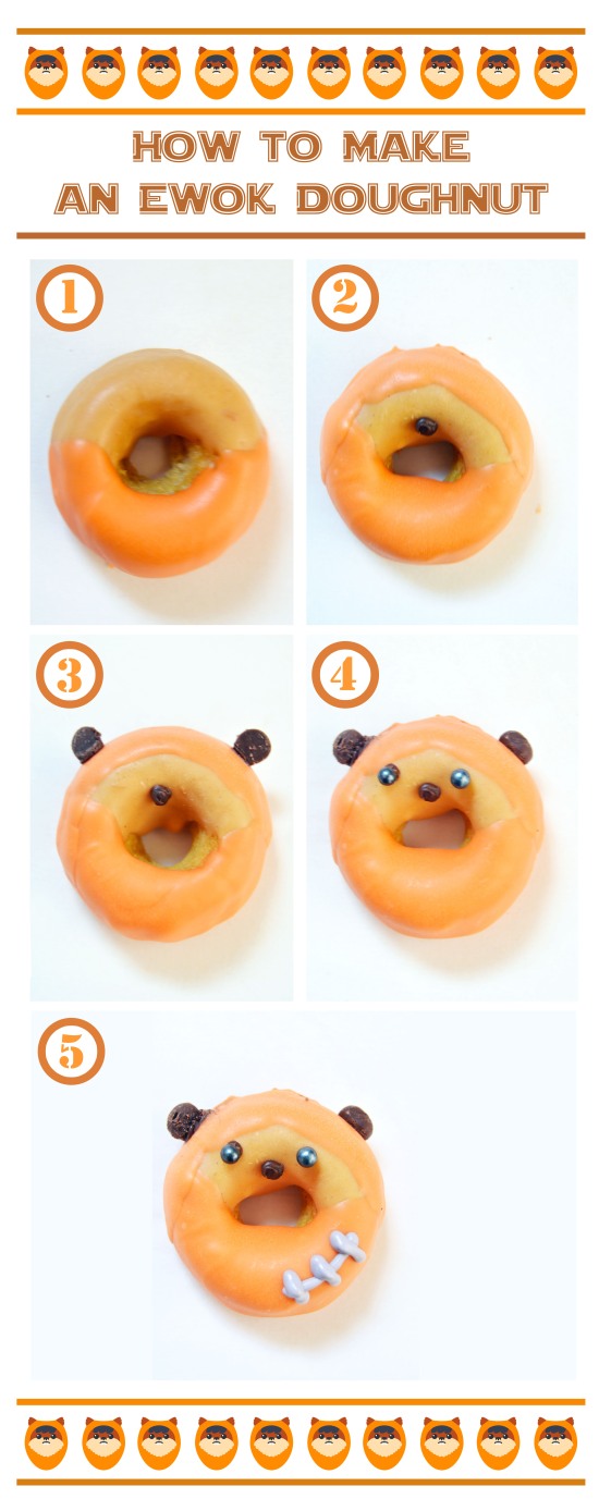 how to make ewok doughnuts