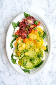 Rainbow Caprese Salad with Spicy Balsamic Glaze